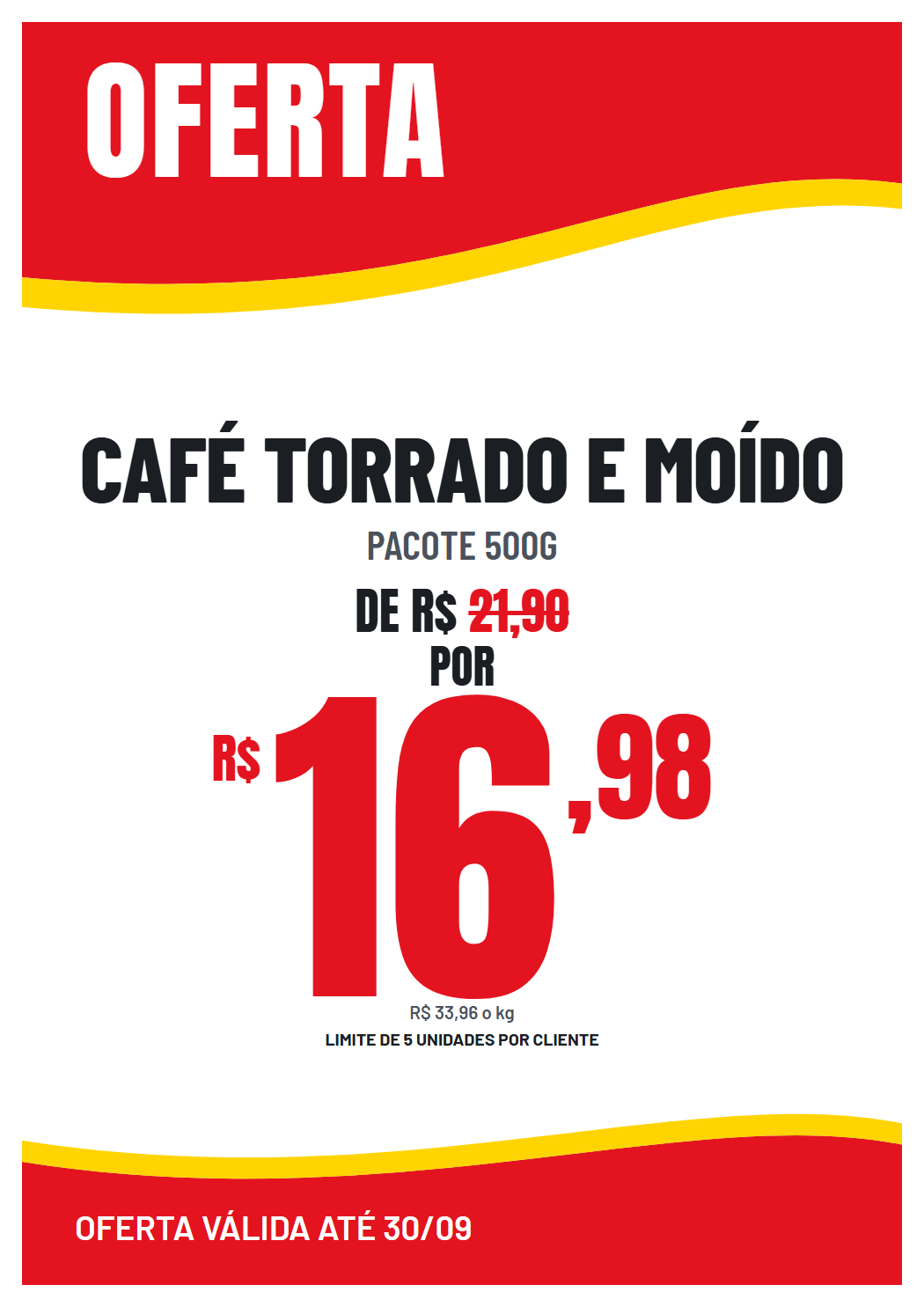 Cartaz de oferta feito no PrintDo